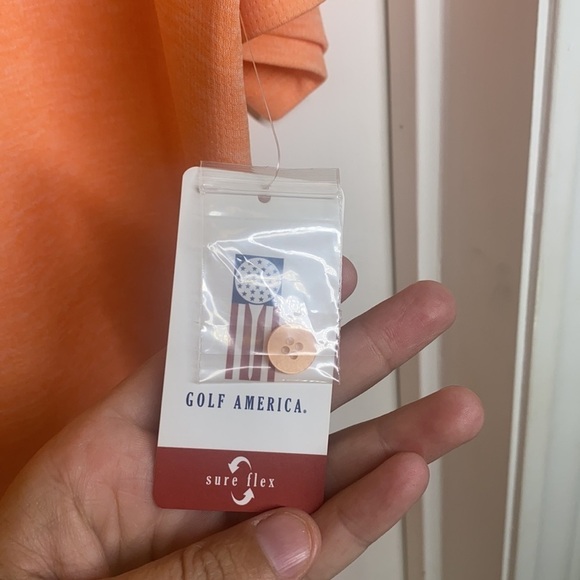 Golf America - Peach Pink Polo Shirt Size M - Picture 4 of 8
